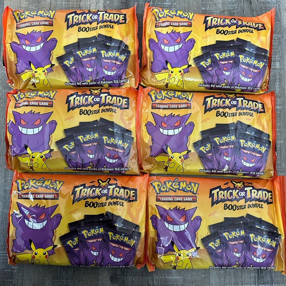 (6) New POKEMON Halloween Trick Or Trade BOOster Bundle Cards